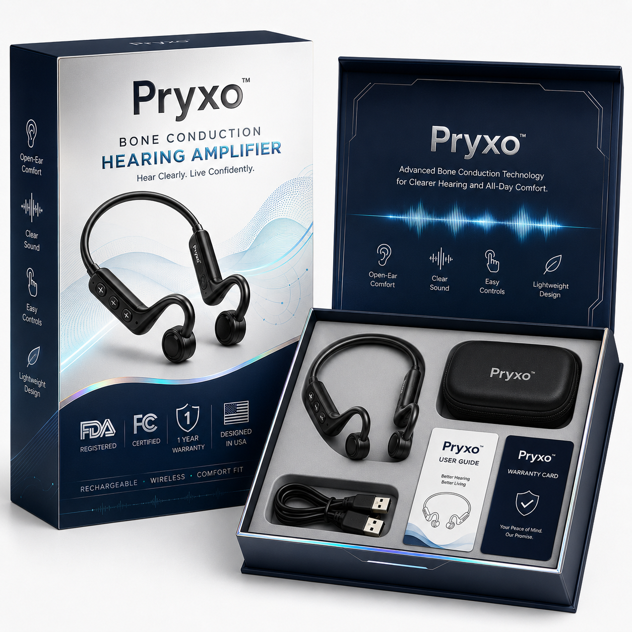 💖💥Limited-time offer! 🔥Pryxo™ Bone Conduction Hearing Aids — Hear the sounds you should hear!